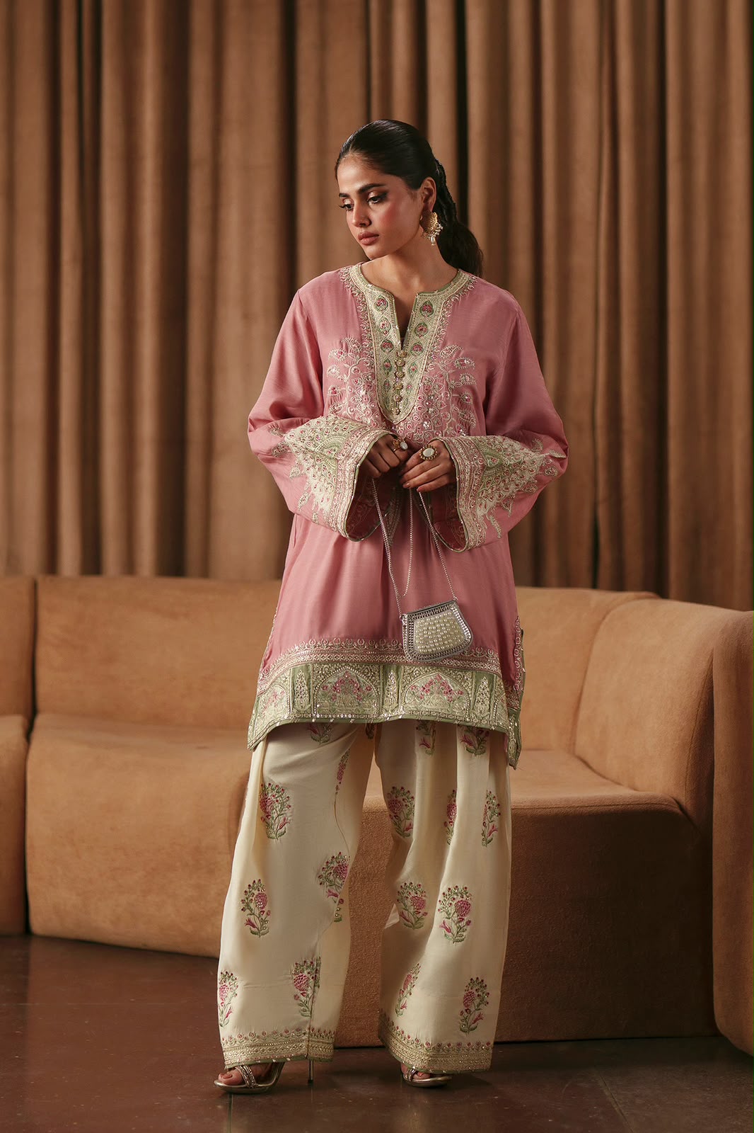 LUXURY SILK 3PCS STITCHED | LS-3607-US