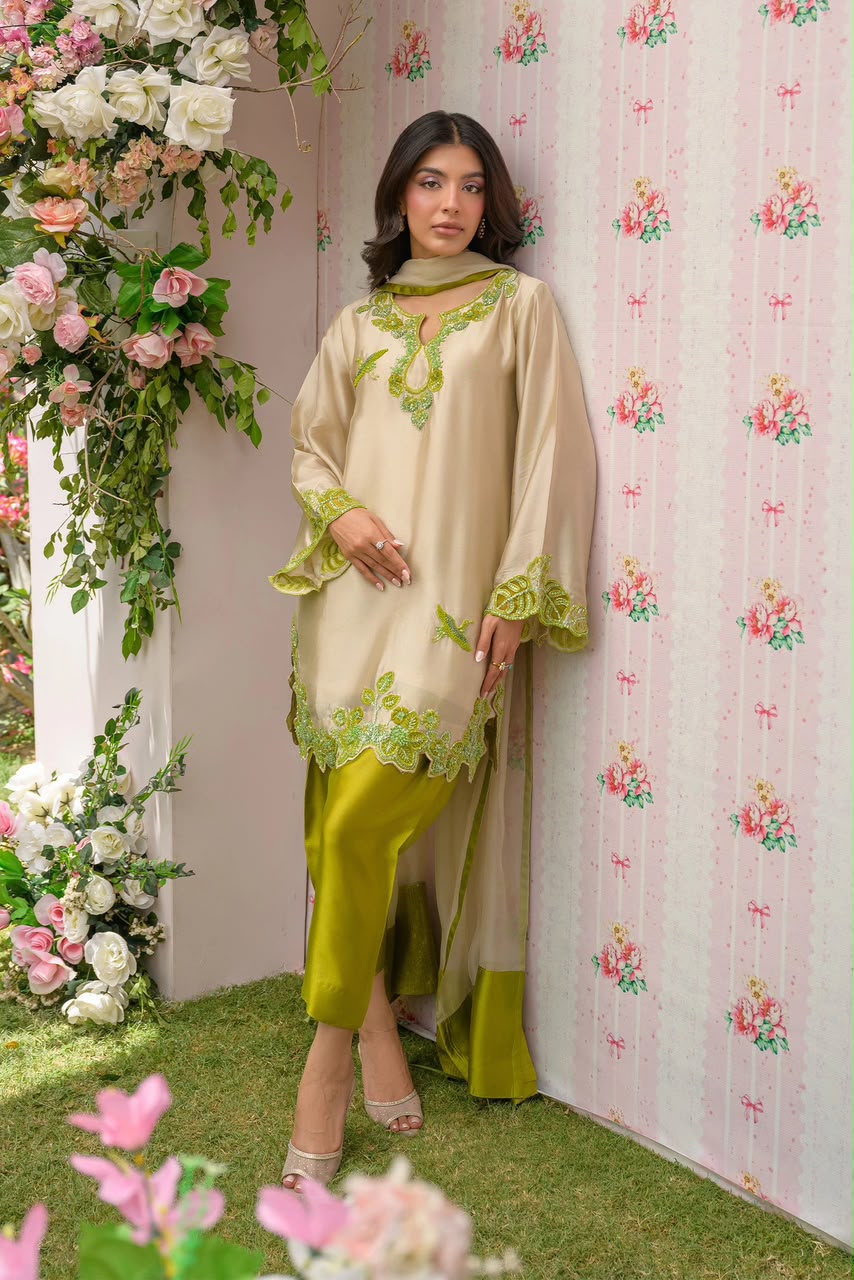 LUXURY SILK 3PCS STITCHED | LS-3628-US